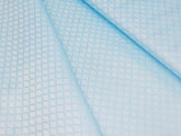 LIGHT BLUE TEXTURED PRINT PRIMIUM MIX COTTON SHIRT FABRIC.